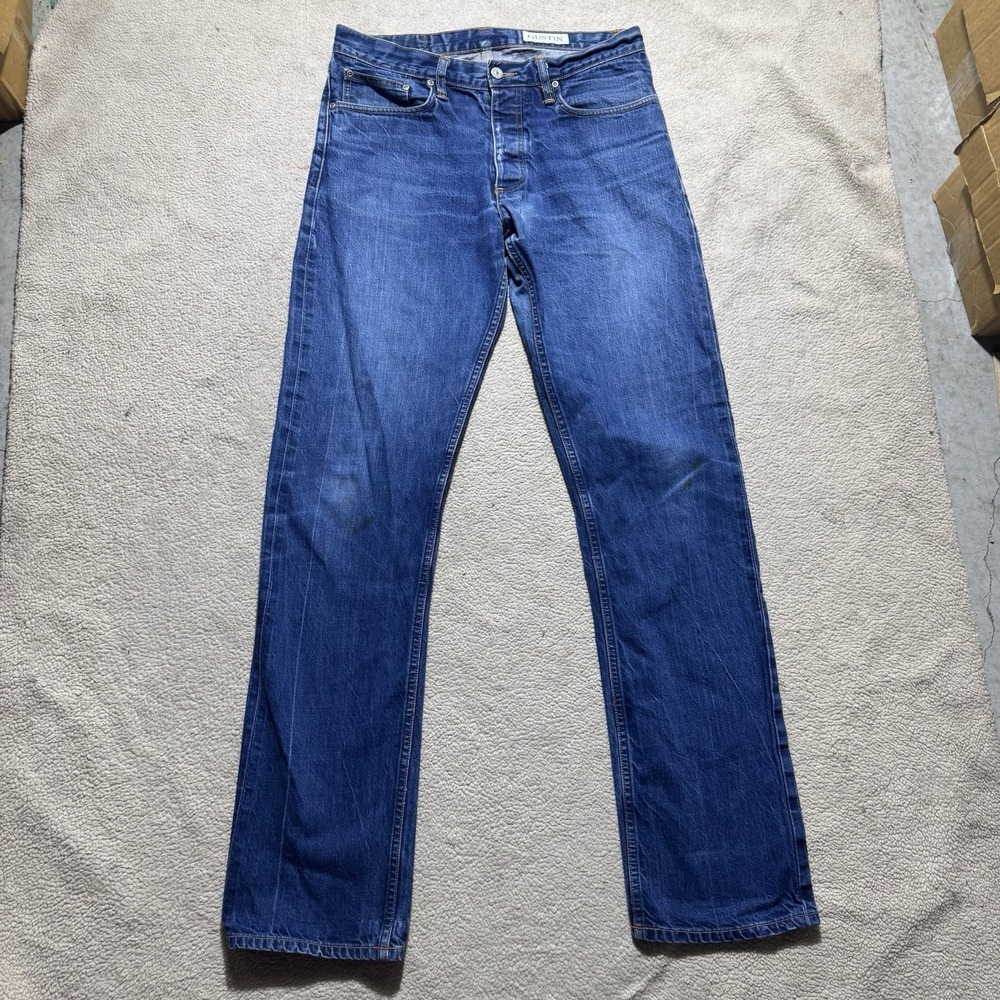 Gustin Jeans Mens 34 Straight Cone Mills‎ Selvage #07 Regular Button Fly 32x34.5